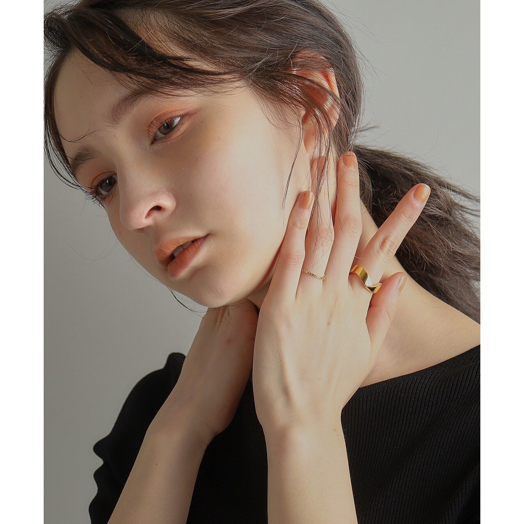 COCOSHNIK ONKITSCH「シルバー フォールディングリング ストリーム GP」|リング|