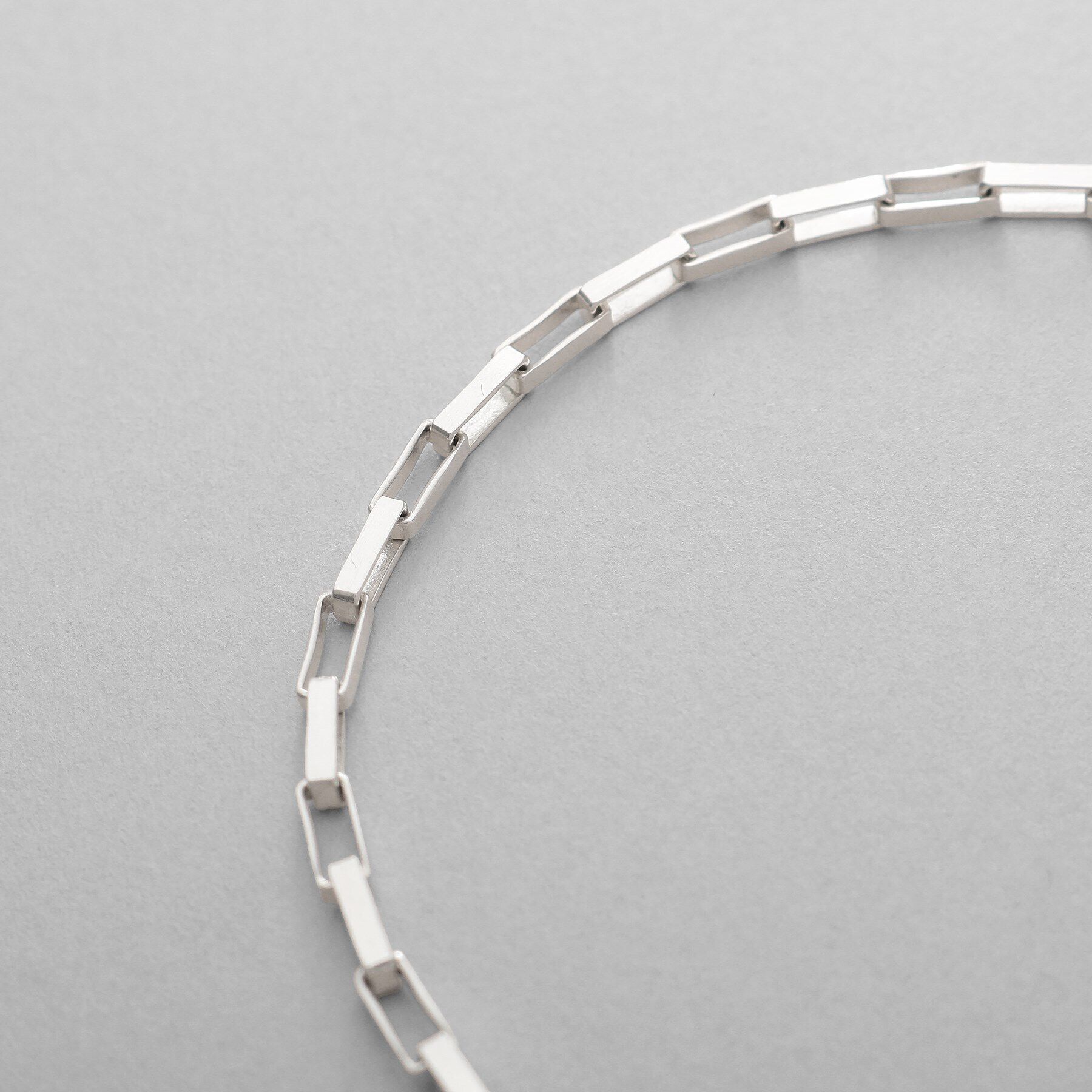 COCOSHNIK ONKITSCH「シルバー デザインチェーン ボックスブレスレットM」|ブレスレット・バングル|