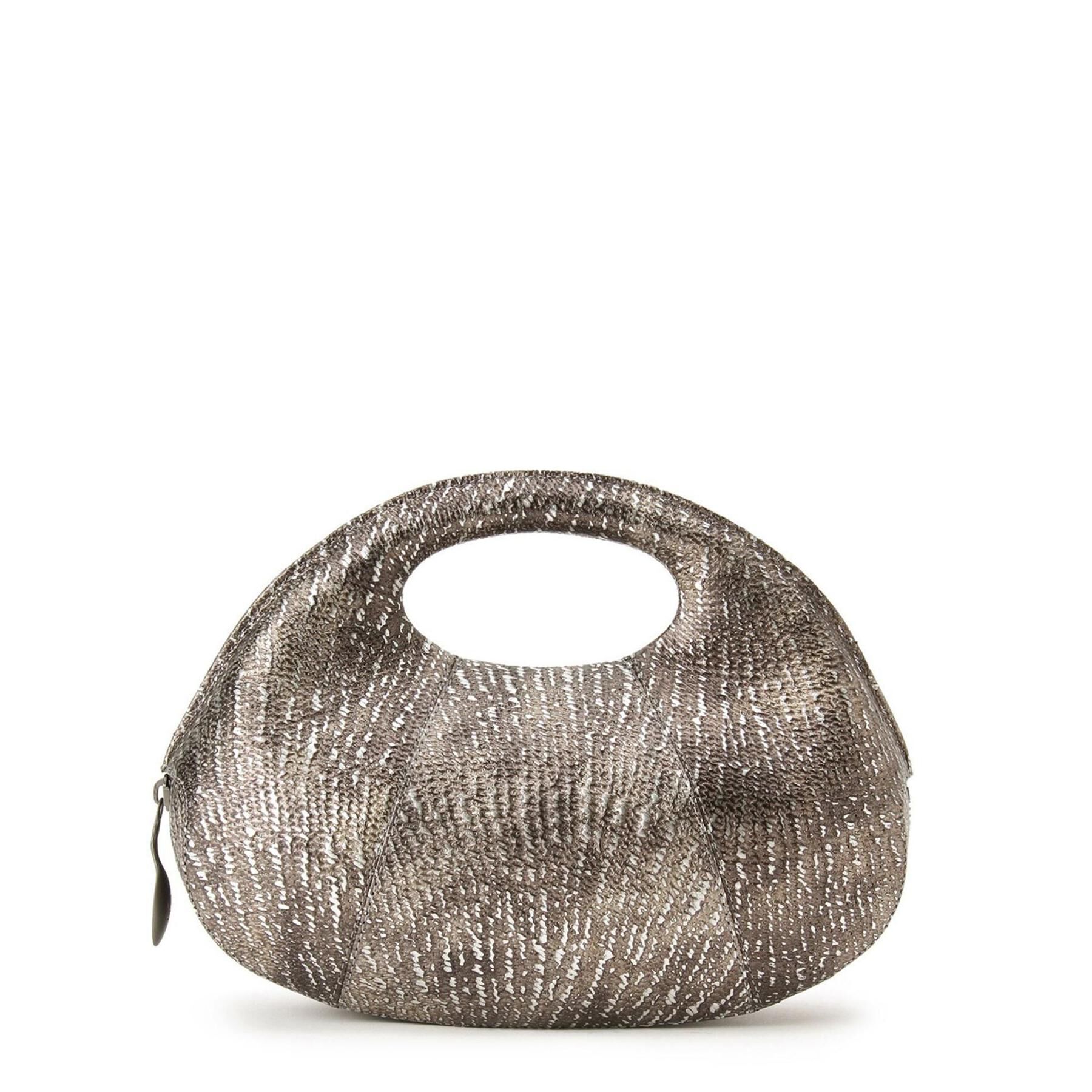 HIROKO HAYASHI「DAMASCO（ダマスコ）クロワッサンバッグM」|ハンドバッグ|シルバー(006)