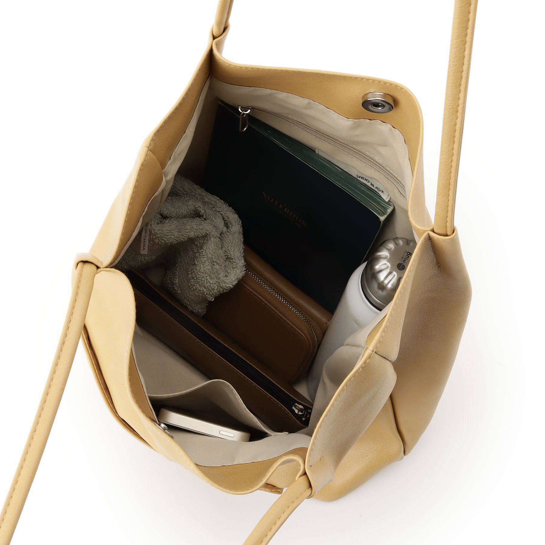 SHOO･LA･RUE「オイルレザー風つまみハンドルトート」|トートバッグ|