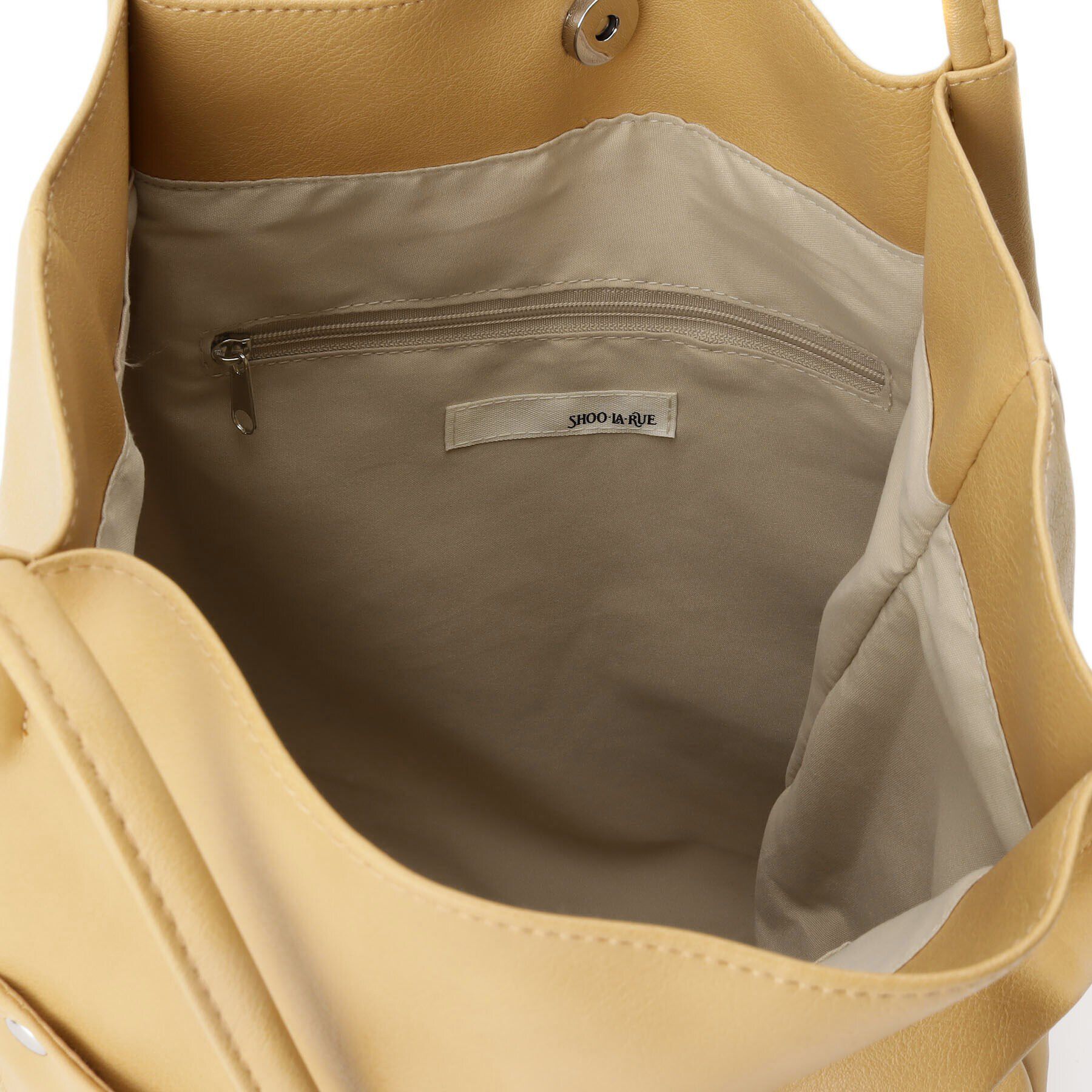 SHOO･LA･RUE「オイルレザー風つまみハンドルトート」|トートバッグ|