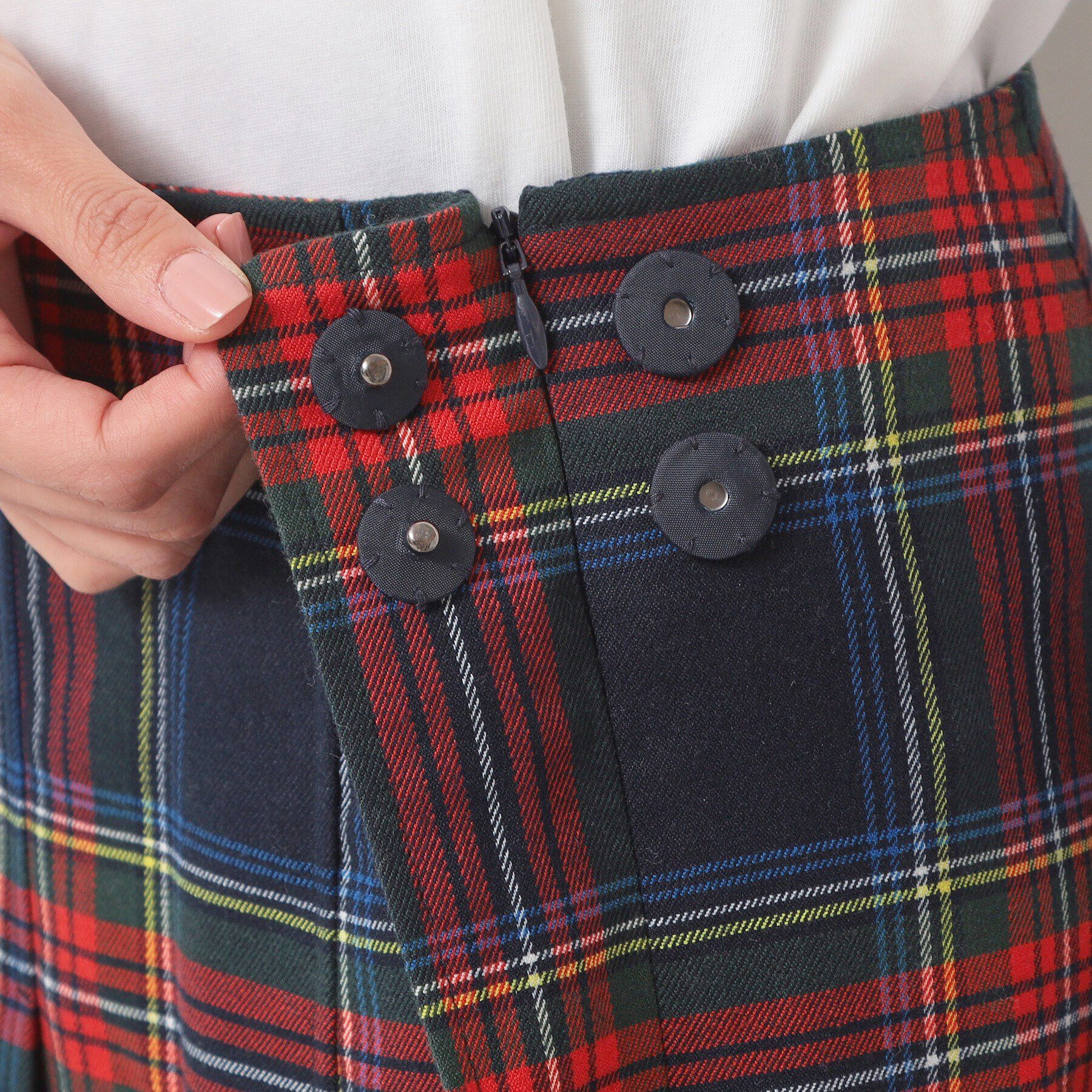 Dessin「【洗える】チェック柄タックプリーツスカート(XS~L)」|スカート|