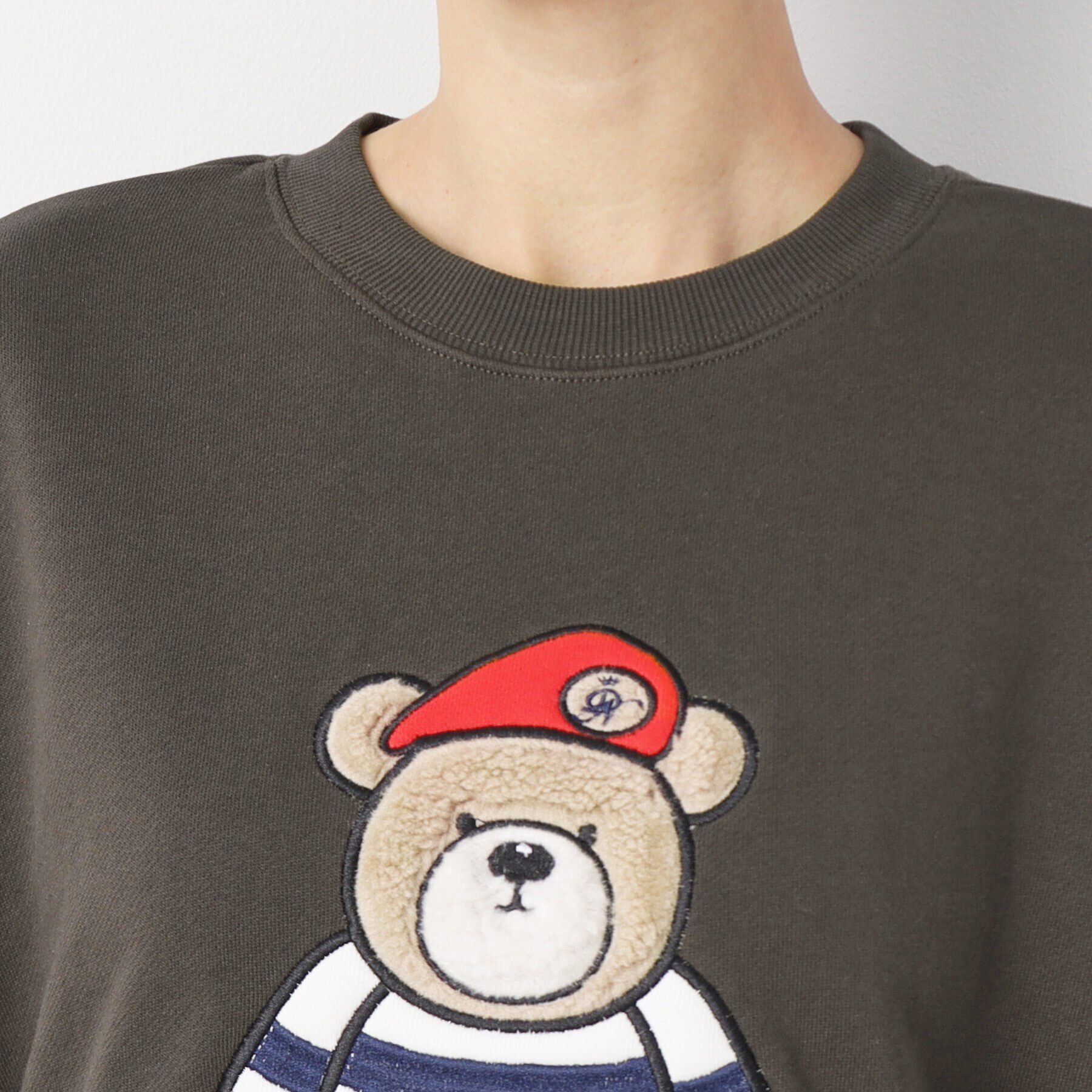 Dessin「【洗える】ベア刺繍スウェット」|パーカー|