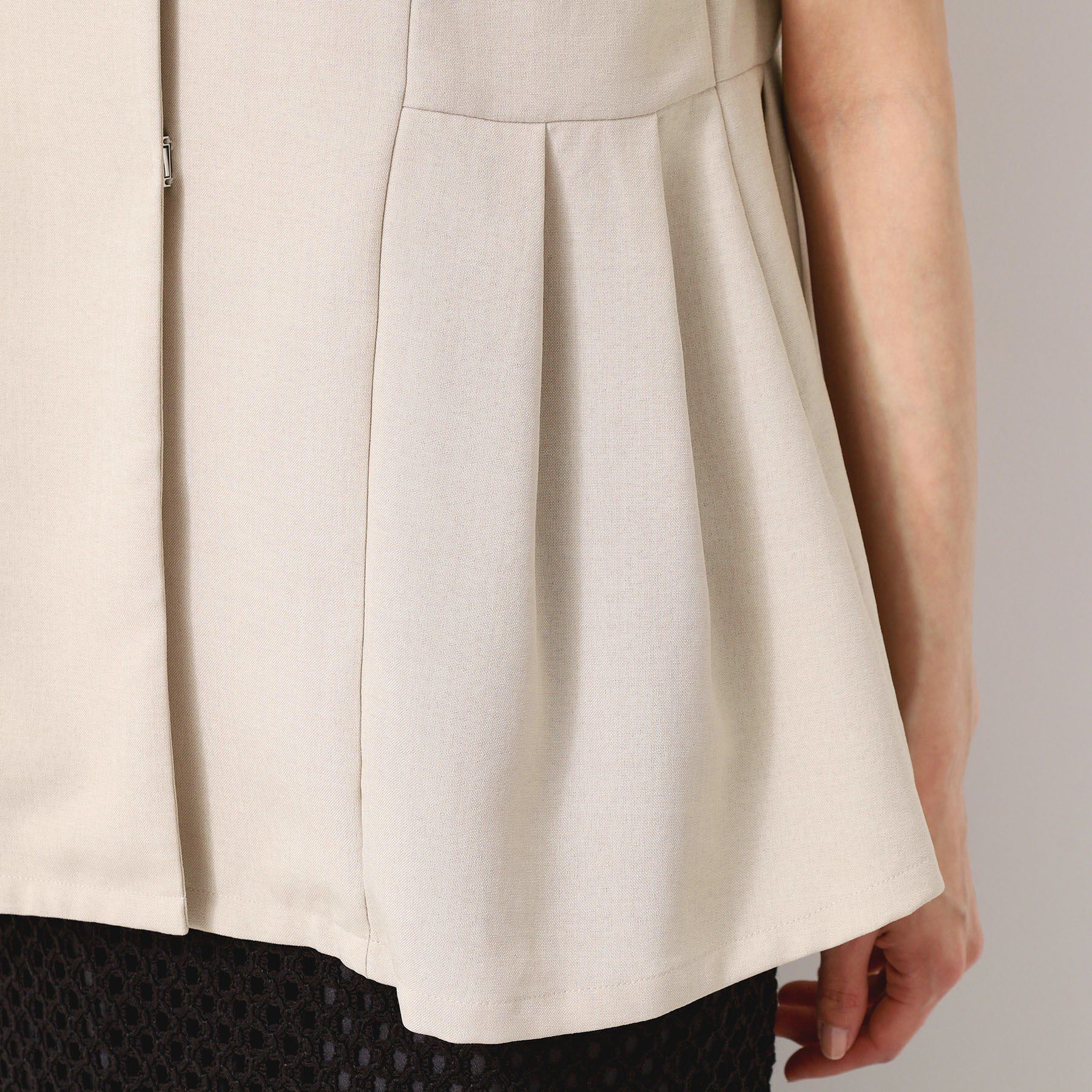 Dessin「【洗える】ソフトペプラムベスト」|ベスト・ジレ|