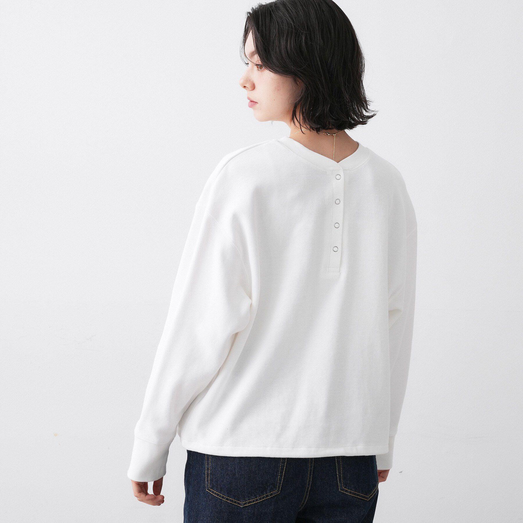 Dessin「【前後2WAY/洗える】ドロストリブカットソー」|Tシャツ・カットソー|