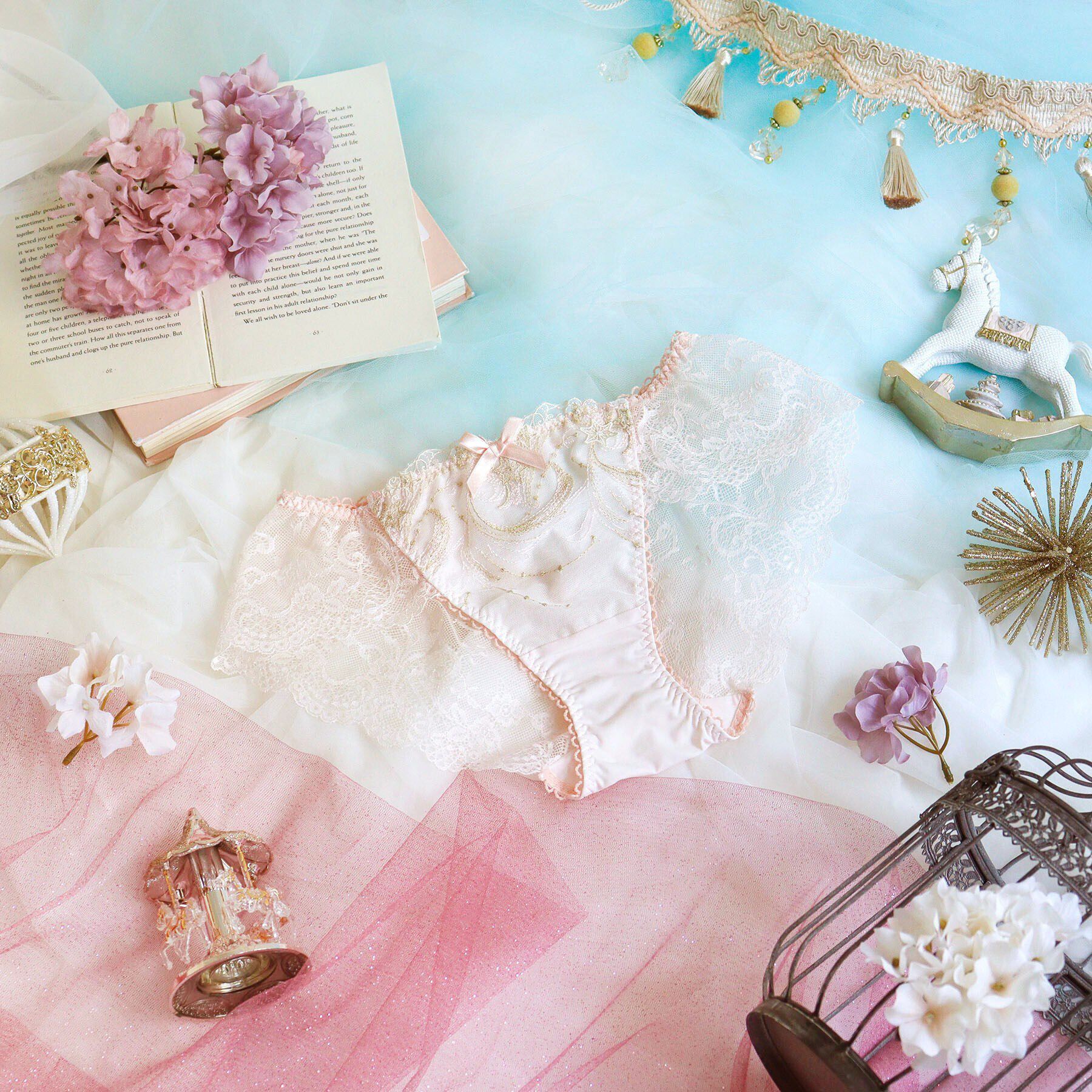 Risa Magli「ブラム レースショーツ」|インナー|ピンク(071)