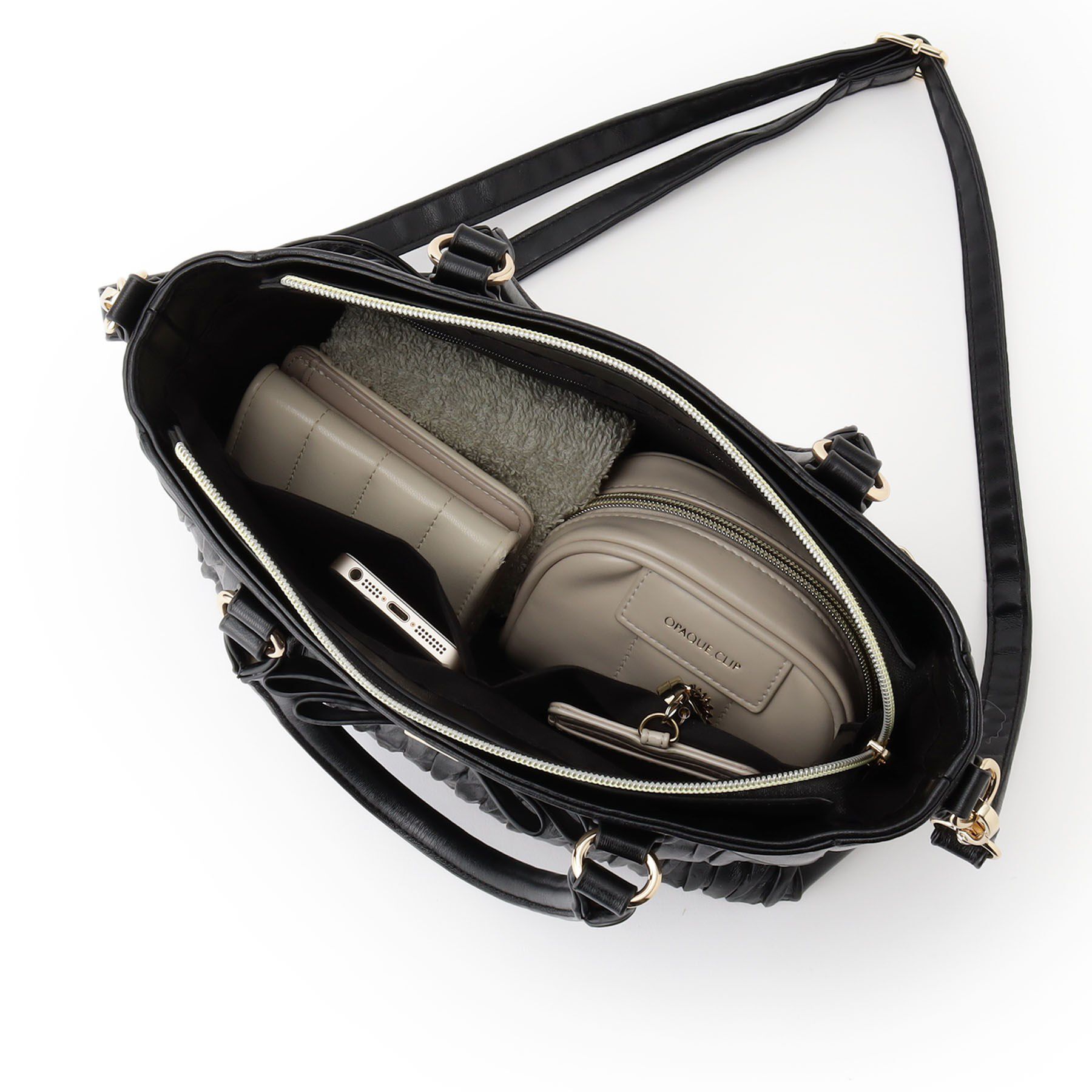 ITS&rsquo;DEMO「【2WAY】リボンプリーツミニトート」|ハンドバッグ|