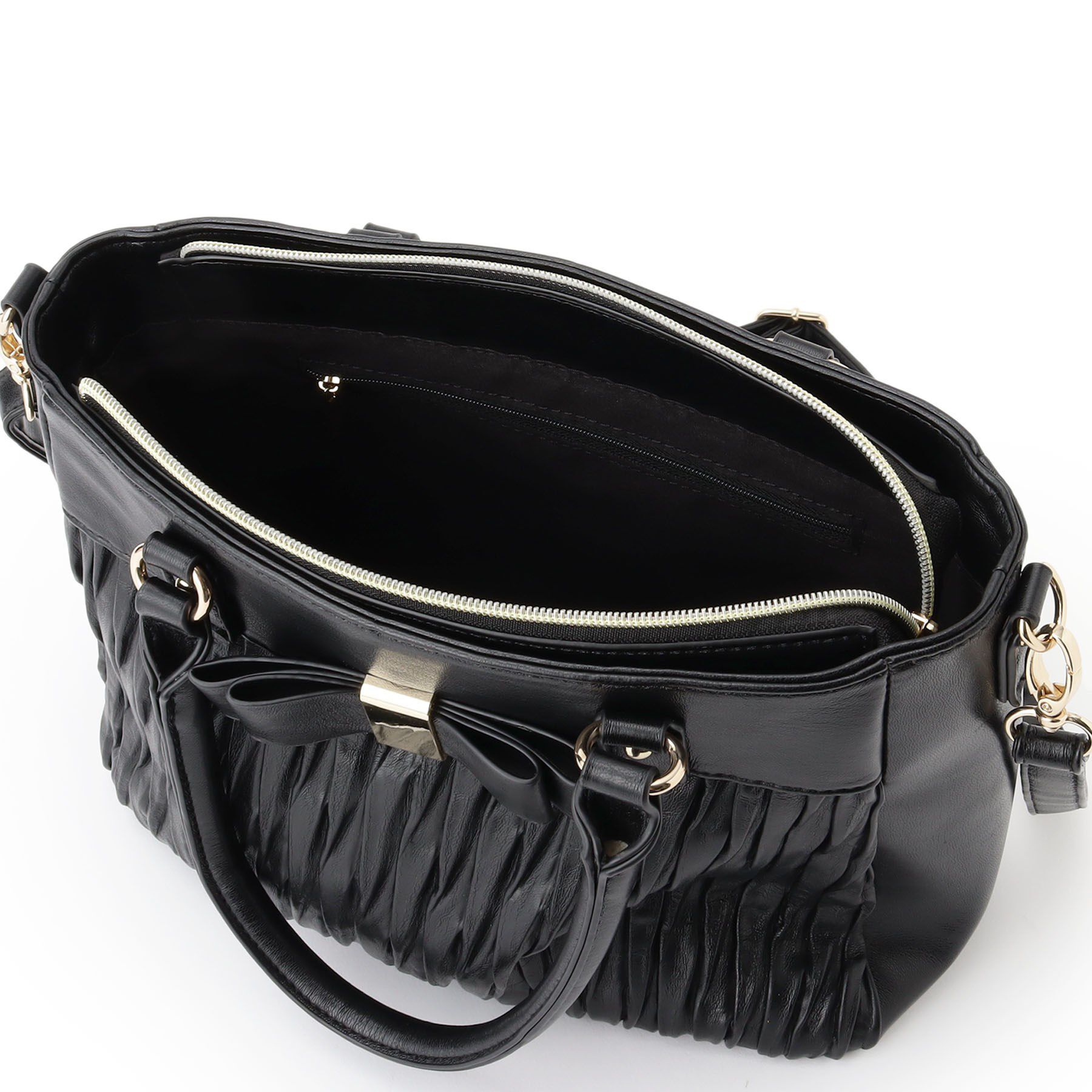 ITS&rsquo;DEMO「【2WAY】リボンプリーツミニトート」|ハンドバッグ|