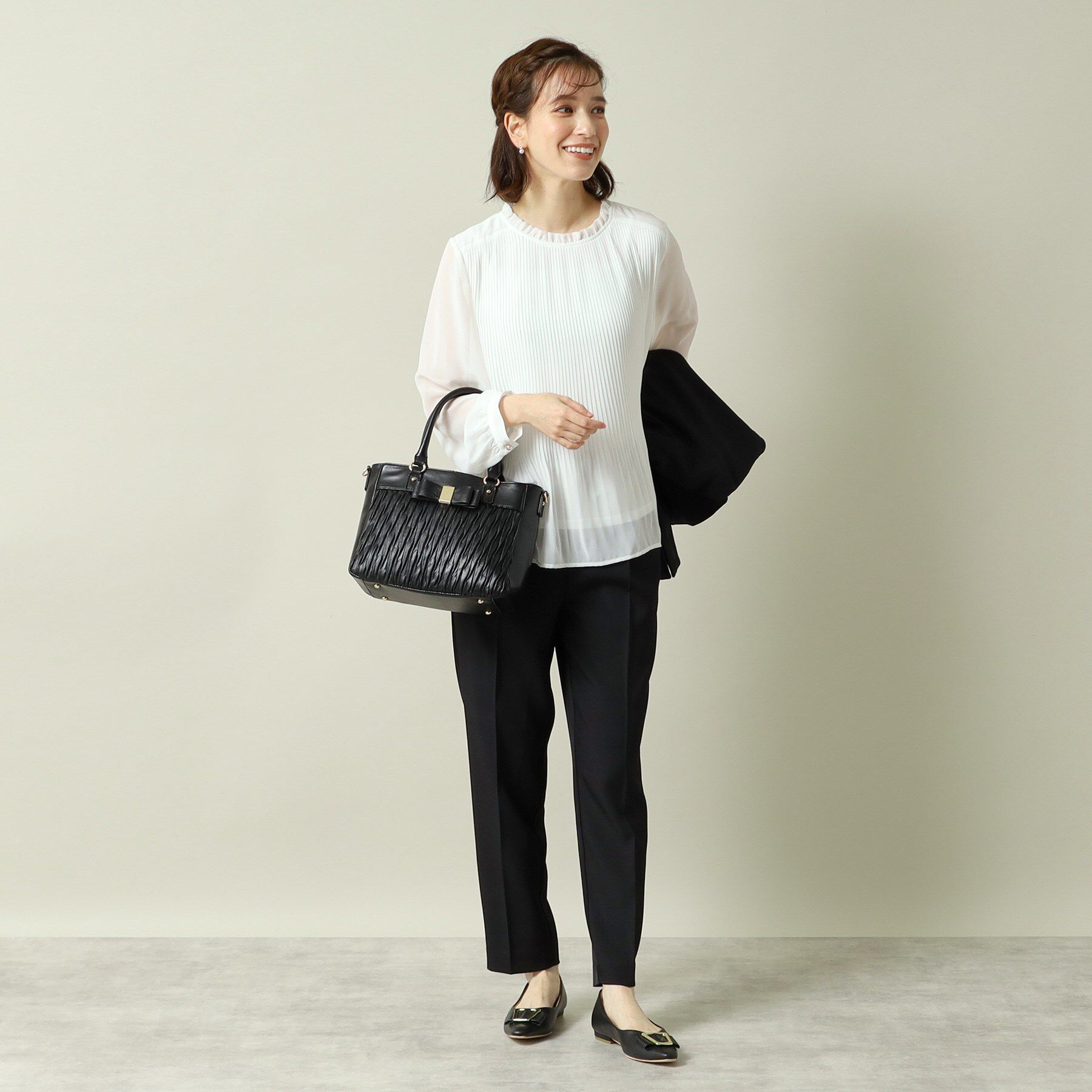 ITS&rsquo;DEMO「【2WAY】リボンプリーツミニトート」|ハンドバッグ|