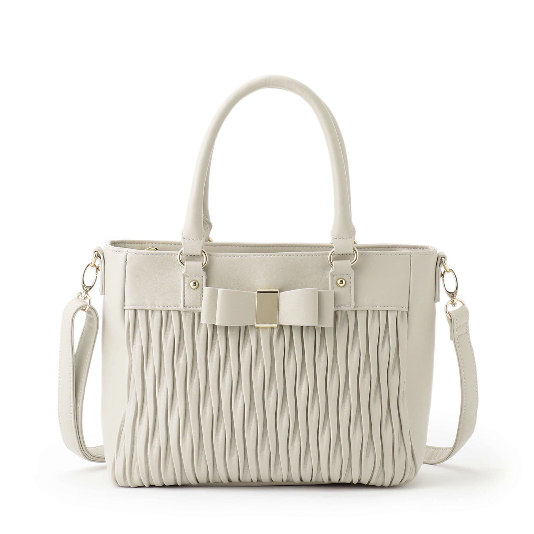 ITS&rsquo;DEMO「【2WAY】リボンプリーツミニトート」|ハンドバッグ|