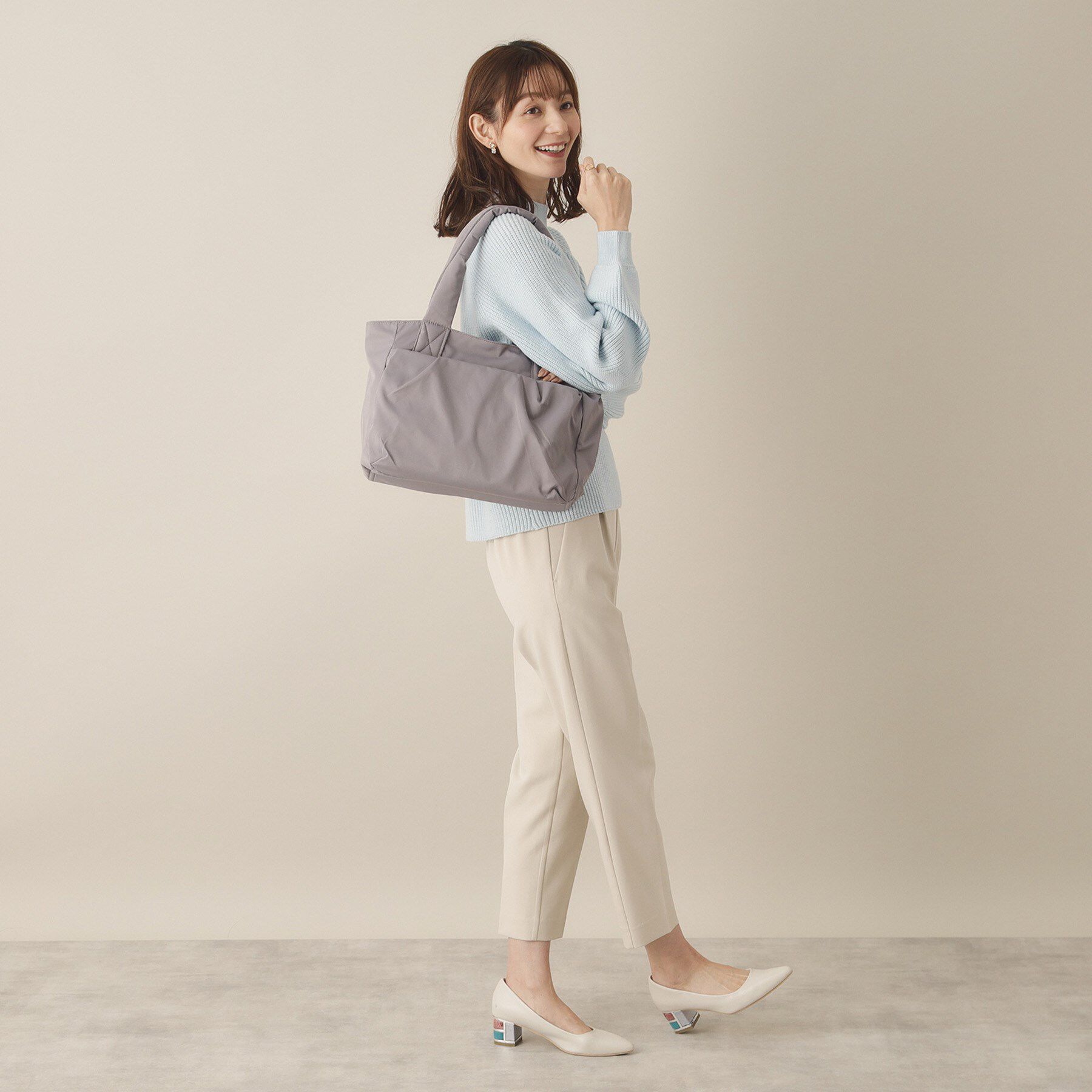 ITS&rsquo;DEMO「【A4対応／9ポケット】肩に優しい軽量トート」|トートバッグ|