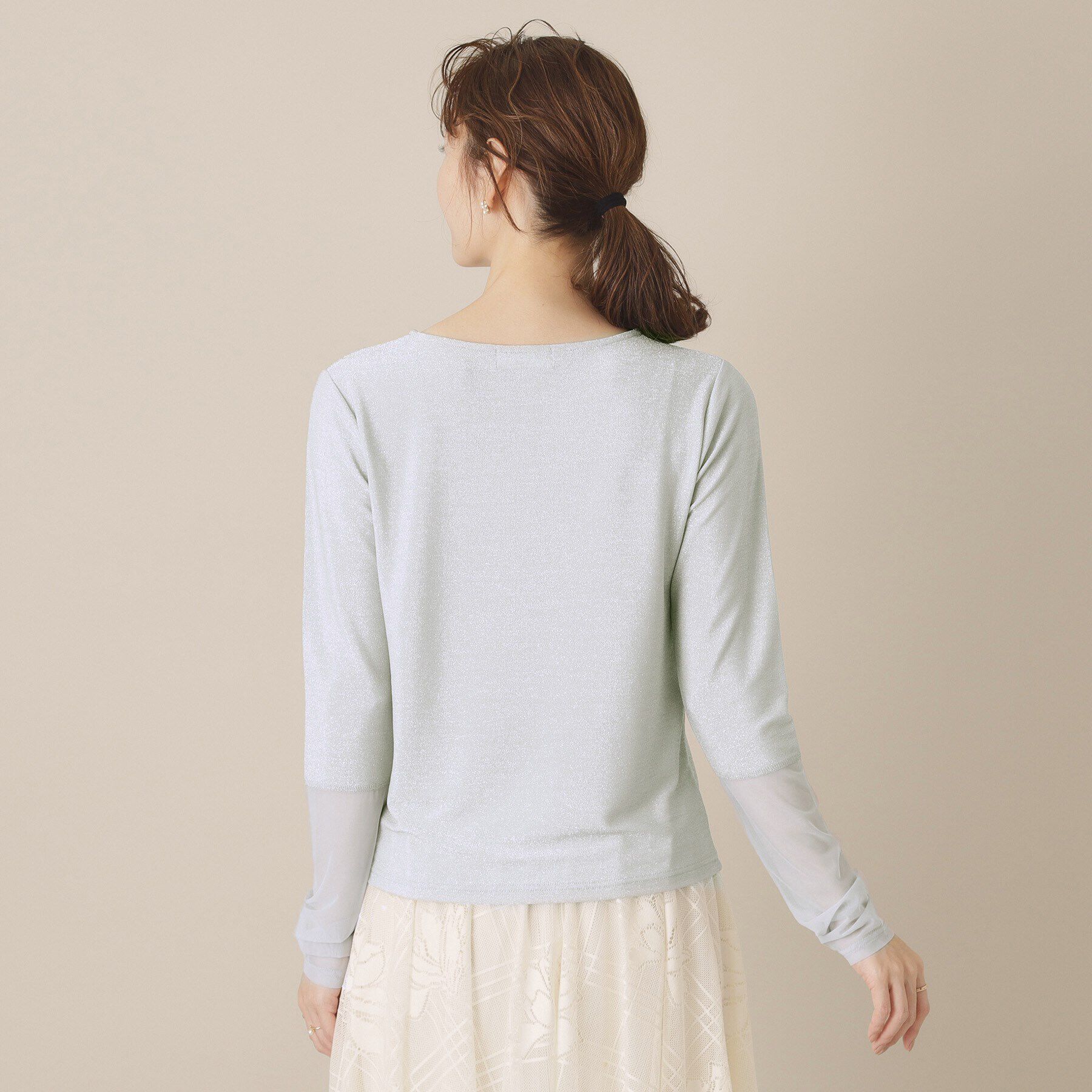 ITS&rsquo;DEMO「【手洗い可】袖シアーラメインナー」|Tシャツ・カットソー|