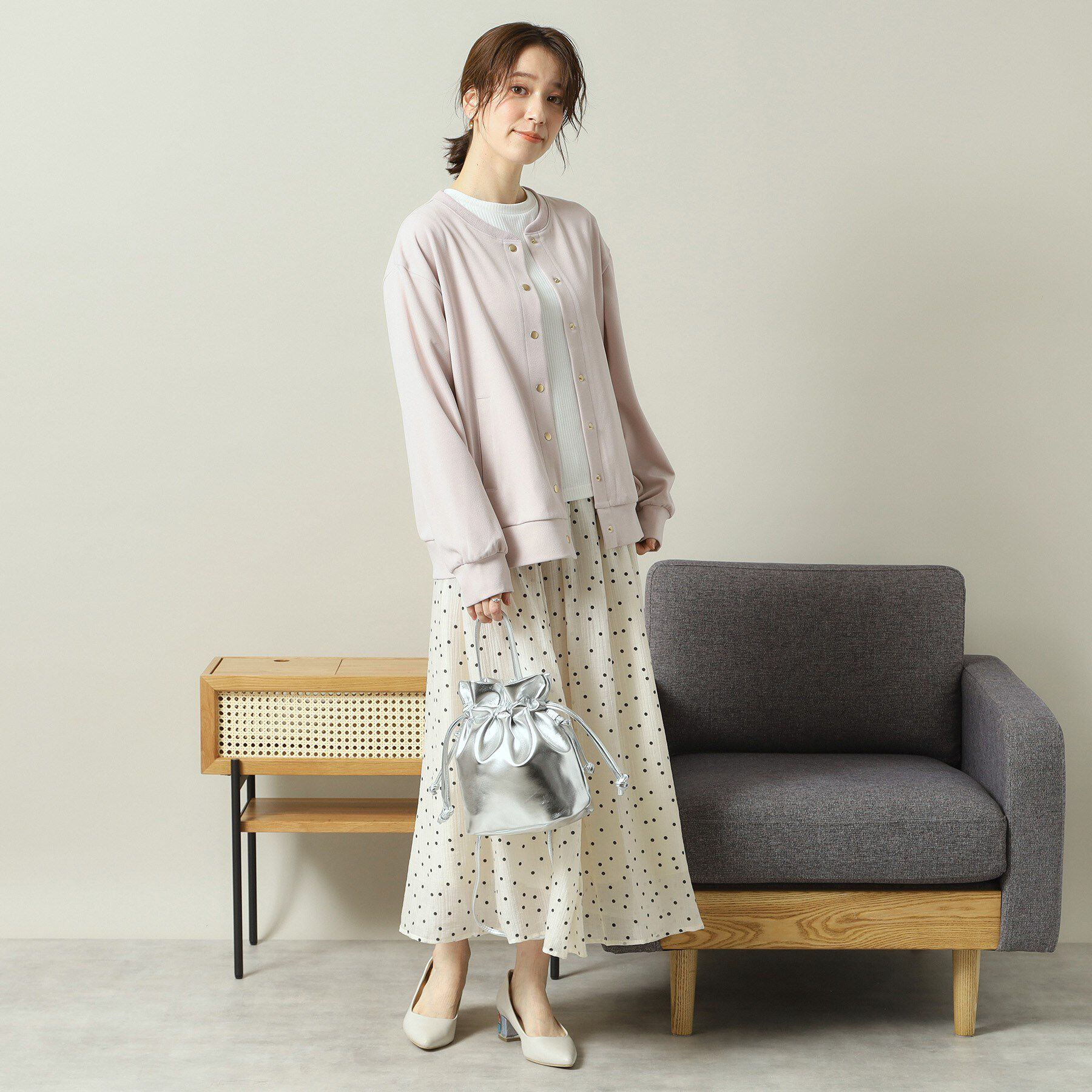 ITS&rsquo;DEMO「メタリック巾着2WAYショルダー」|ショルダー・メッセンジャー|