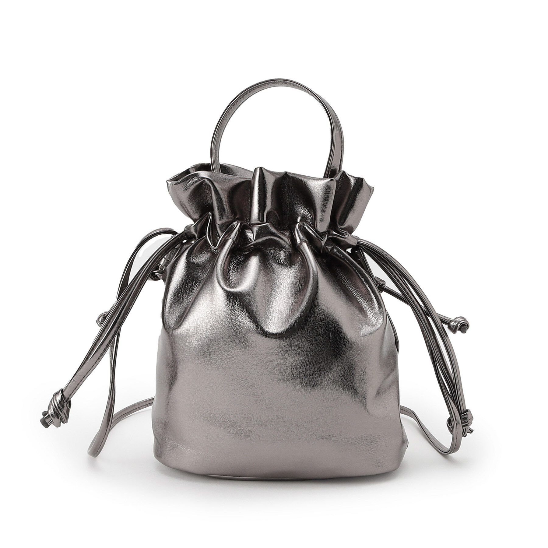 ITS&rsquo;DEMO「メタリック巾着2WAYショルダー」|ショルダー・メッセンジャー|