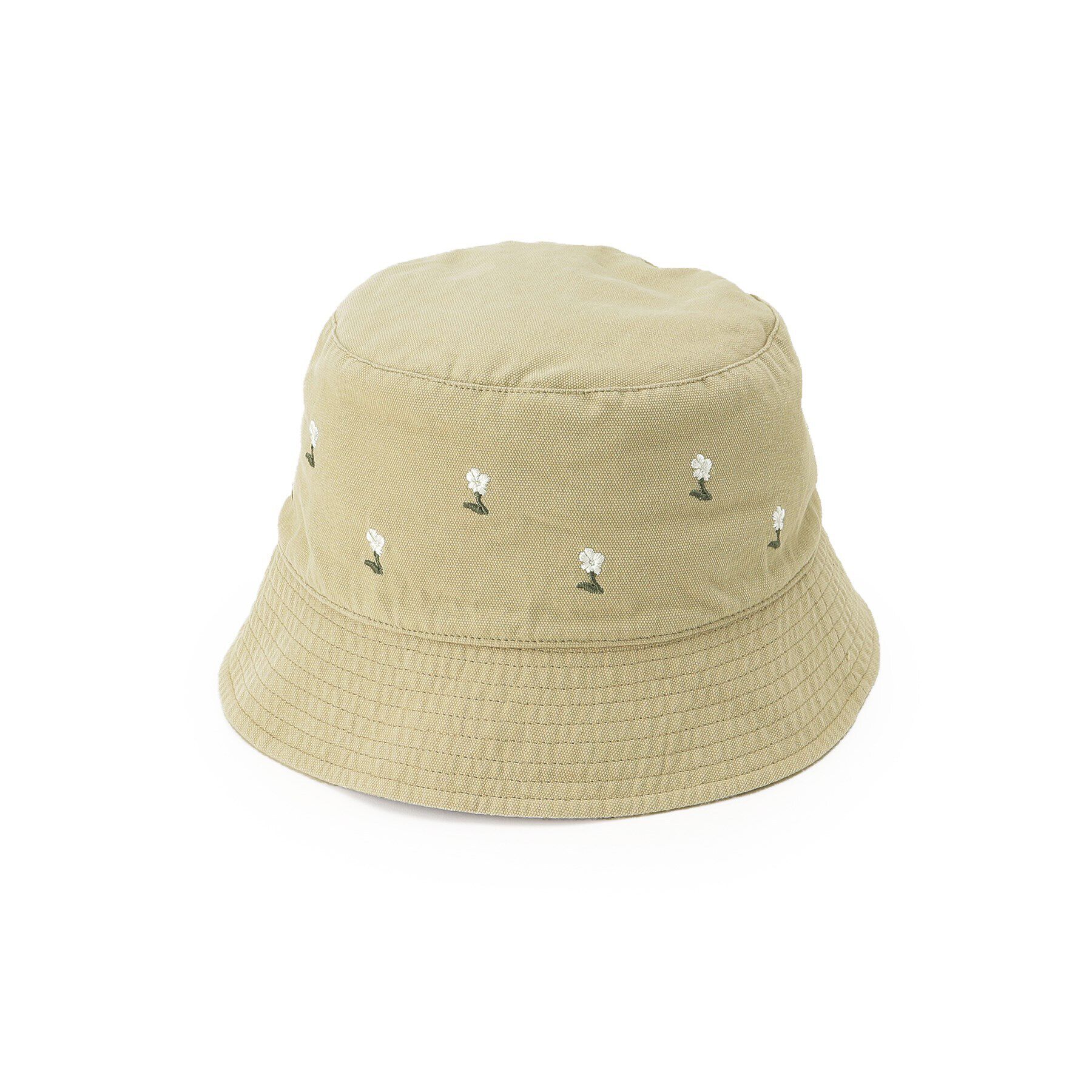 ITS&rsquo;DEMO「【抗菌防臭／手洗い可／サイズ調整可】フラワー刺繍バケットハット」|ハット|ベージュ(052)