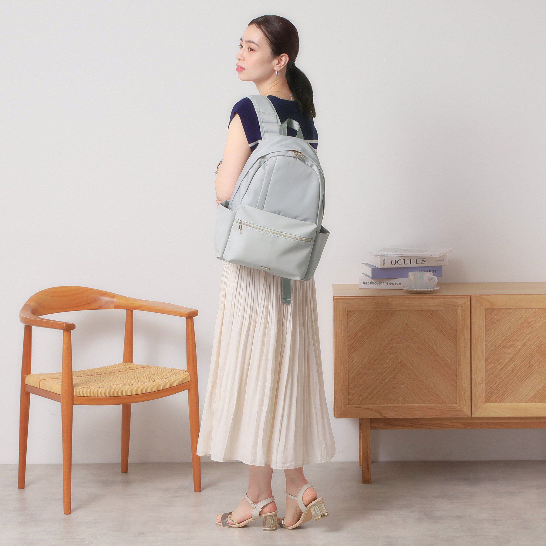 ITS&rsquo;DEMO「【A4・PC対応／10ポケット】合皮コンビリュック」|リュック|