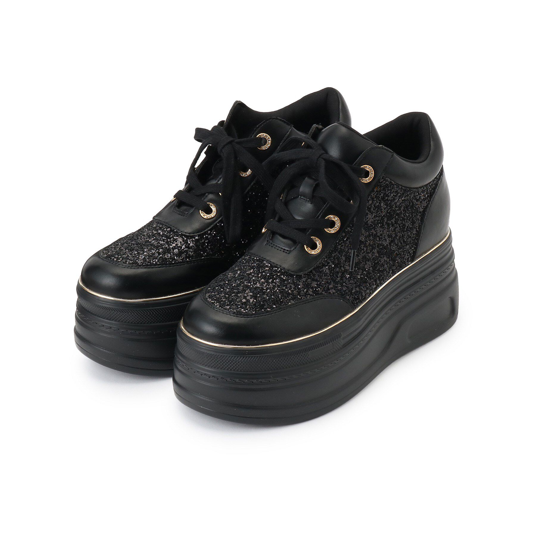 ESPERANZA「ゴールドライン厚底フラットスニーカー」|スニーカー|