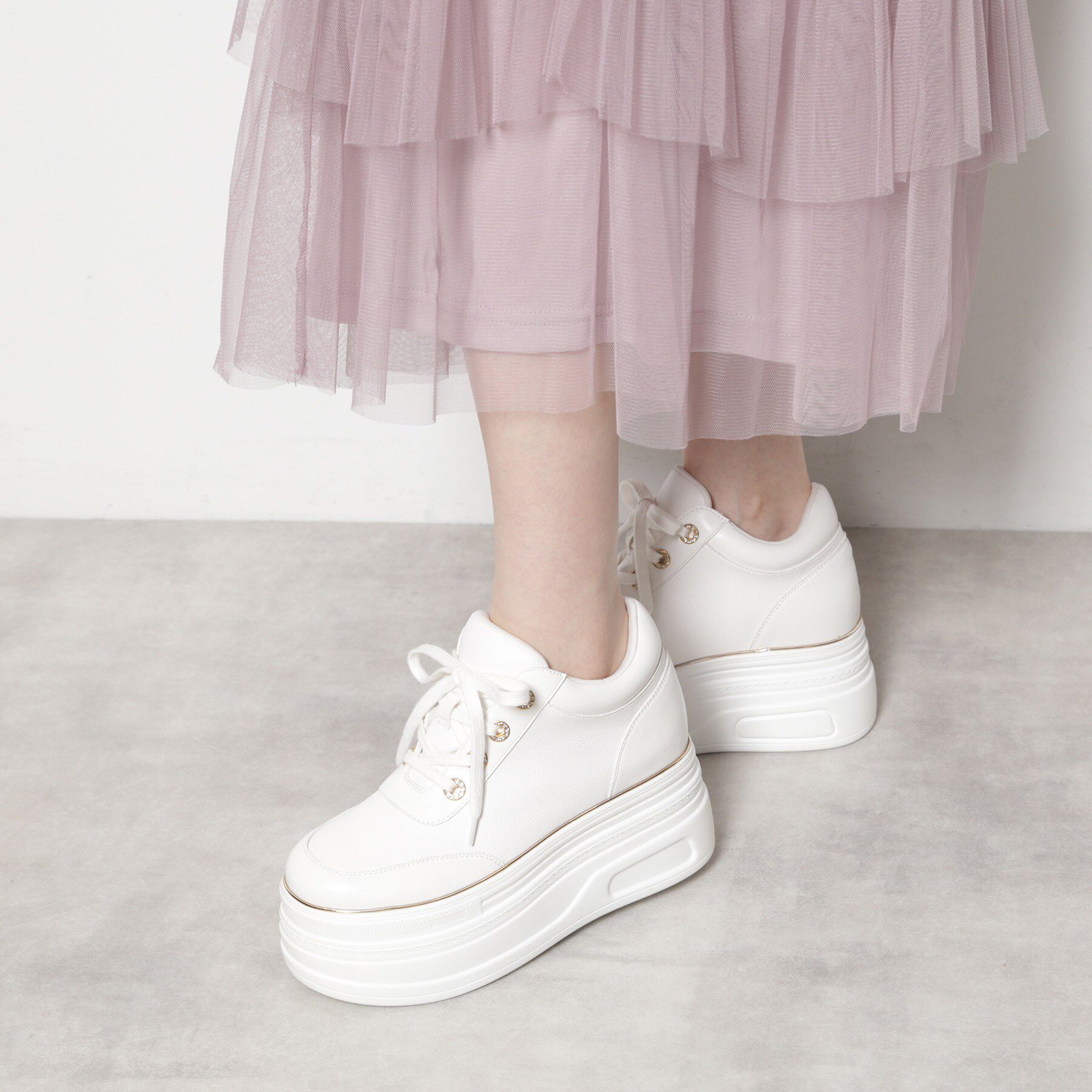 ESPERANZA「ゴールドライン厚底フラットスニーカー」|スニーカー|