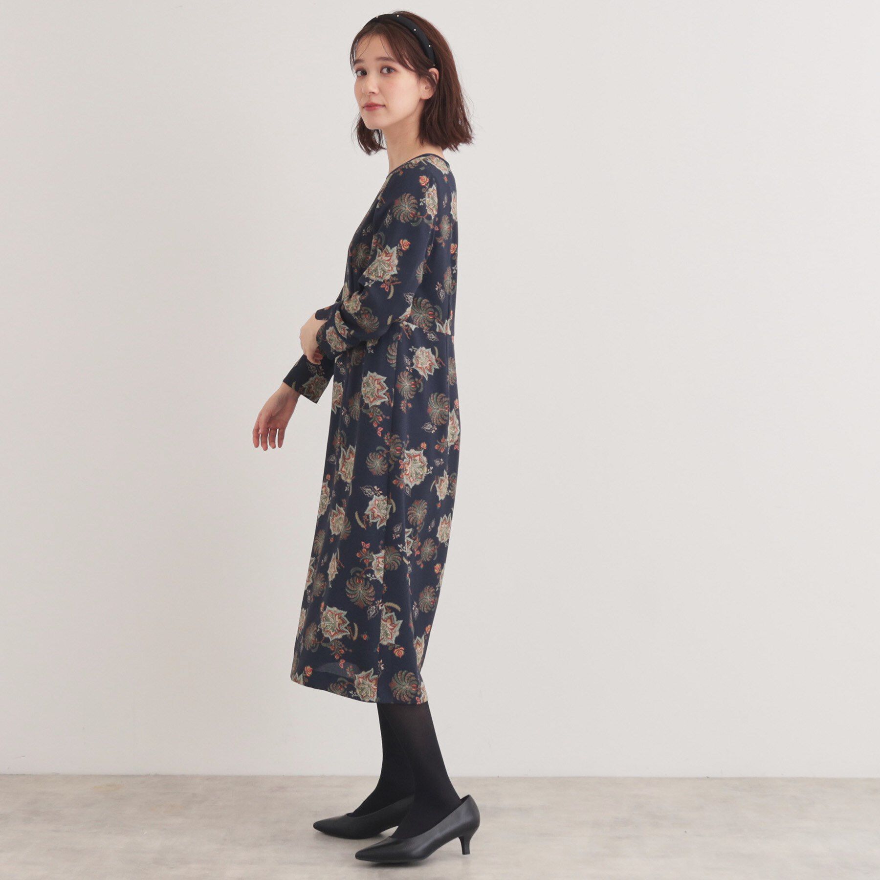 SunaUna「【＆yours project／SS～L】オリエンタルプリントワンピース」|ワンピース|