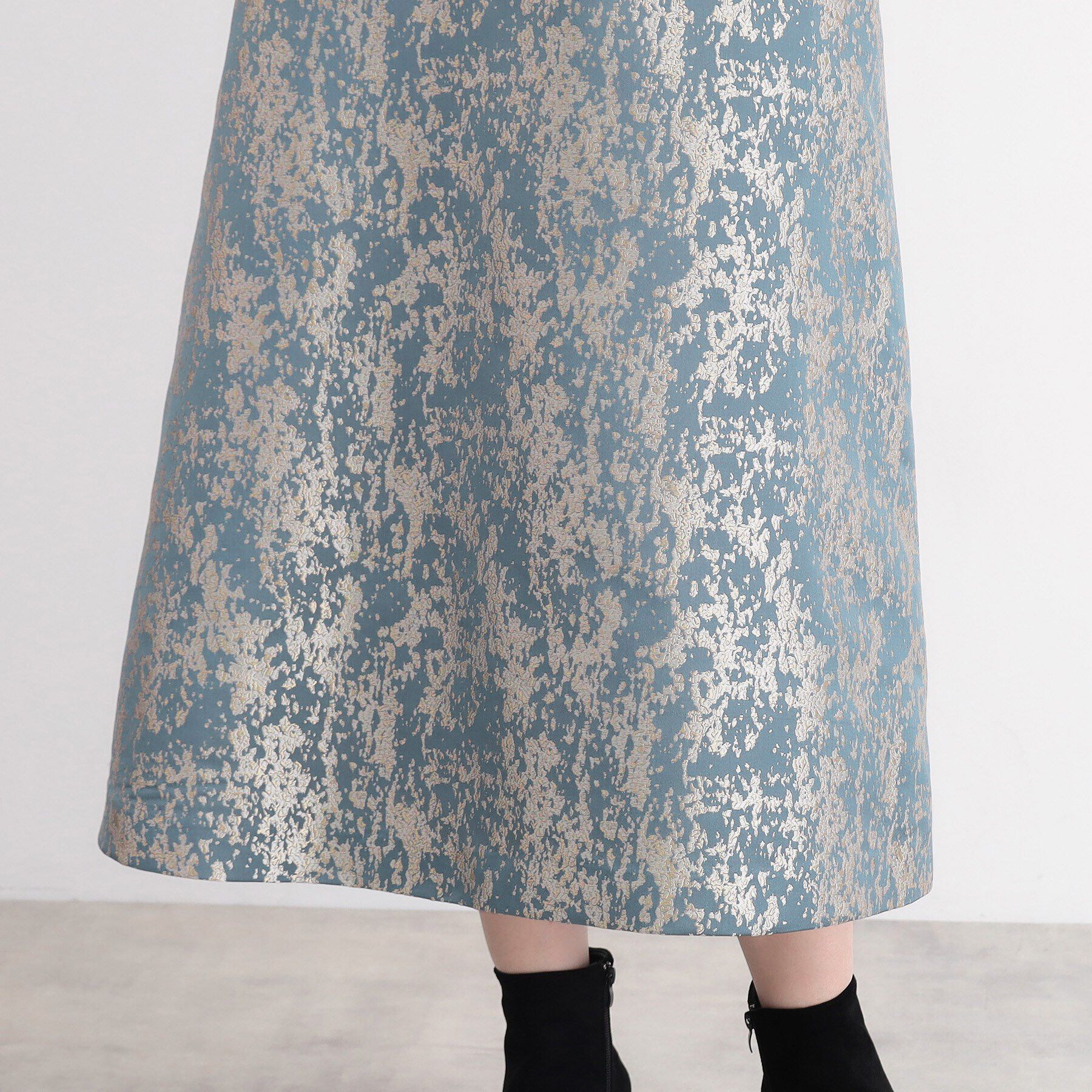 SunaUna「【華やか／ウエストゴム仕様】ラメジャカードスカート」|スカート|