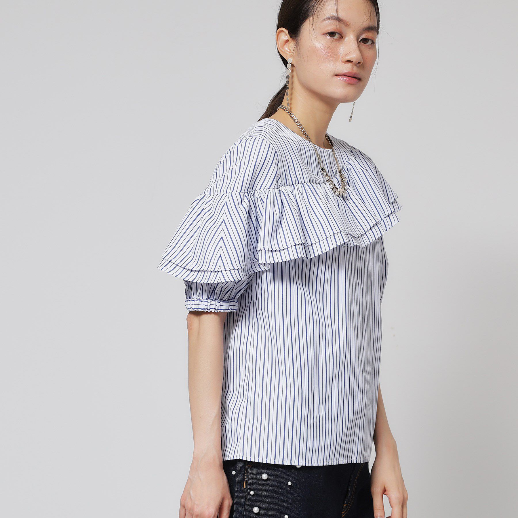 SunaUna「【今年はこれで決まり！／アシメフリル】ブラウス」|シャツ・ブラウス|