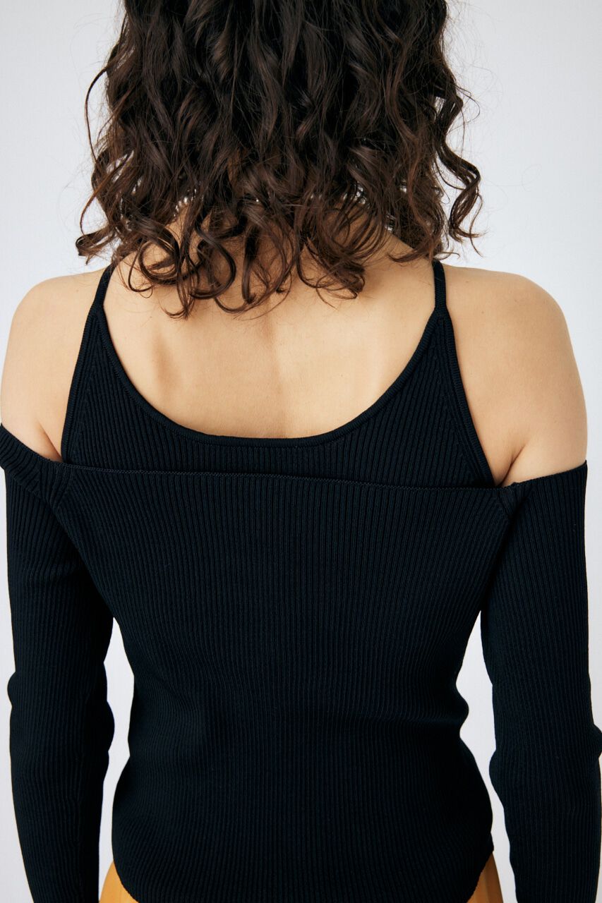 MOUSSY「OFF SHOULDER カーディガン＆キャミセット」|ニット・セーター|