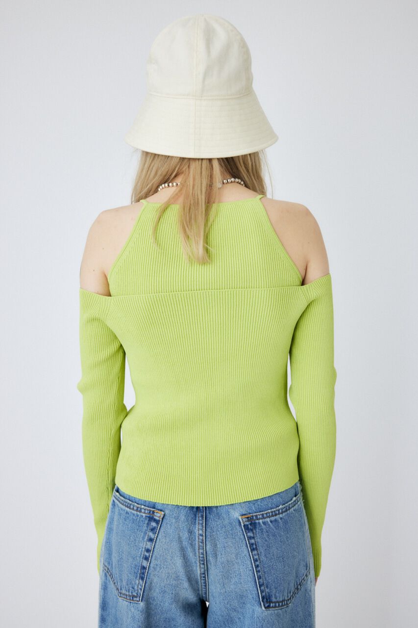 MOUSSY「OFF SHOULDER カーディガン＆キャミセット」|ニット・セーター|