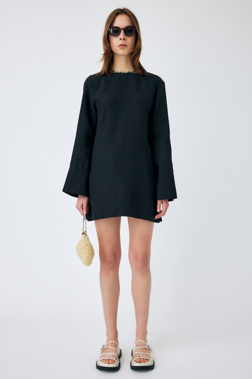 MOUSSY「LINEN STRIPE ミニドレス＆パンツ」|ワンピース|BLK