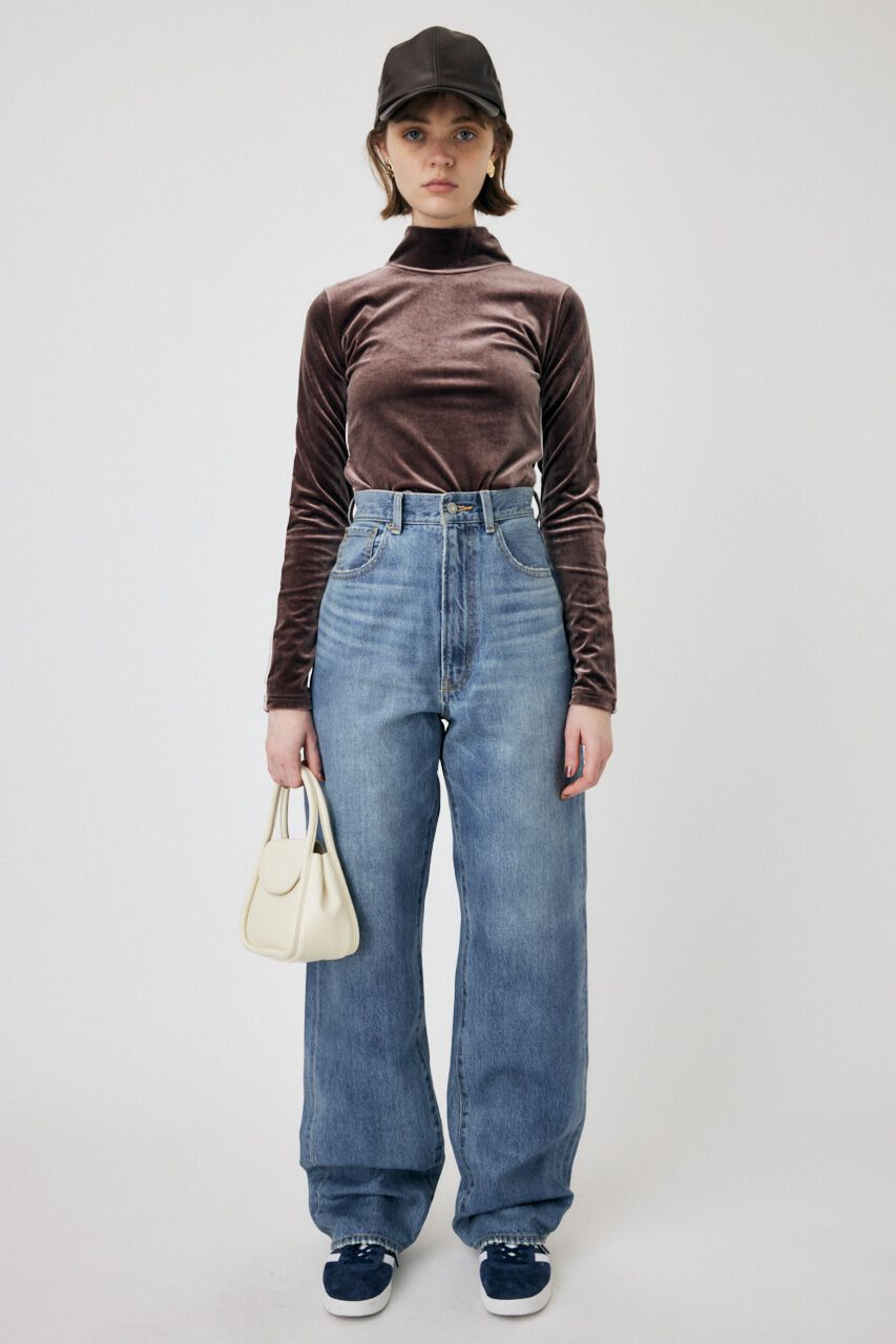 MOUSSY「HIGH NECK VELOUR トップス」|Tシャツ・カットソー|