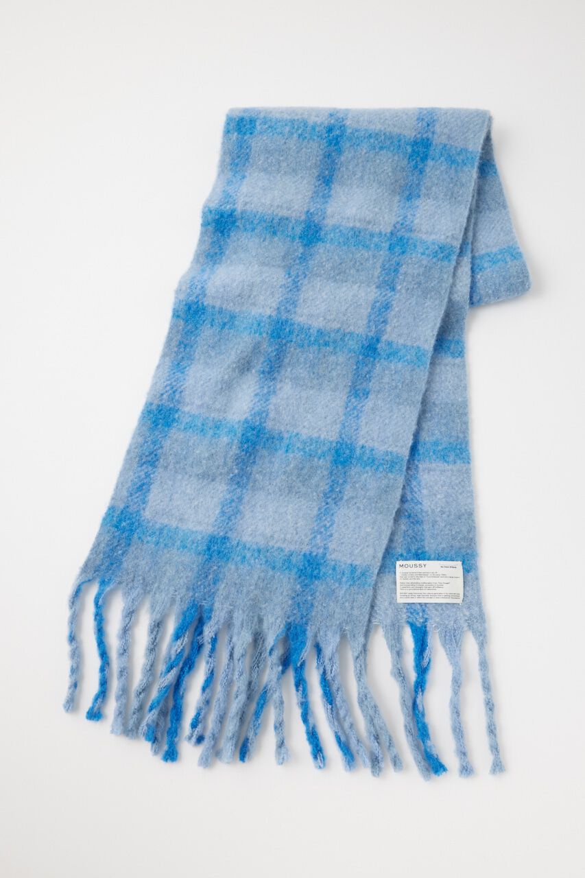 MOUSSY「MOHAIR LIKE ロングスカーフ」|その他|柄BLU5