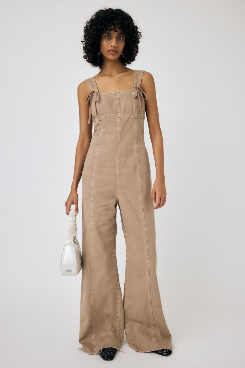 MOUSSY「CORSET STRAP DENIM ジャンプスーツ」|その他|L/BEG1