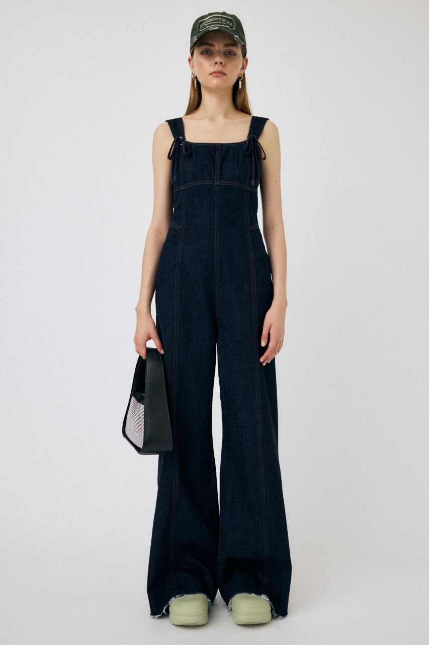 MOUSSY「CORSET STRAP DENIM ジャンプスーツ」|その他|