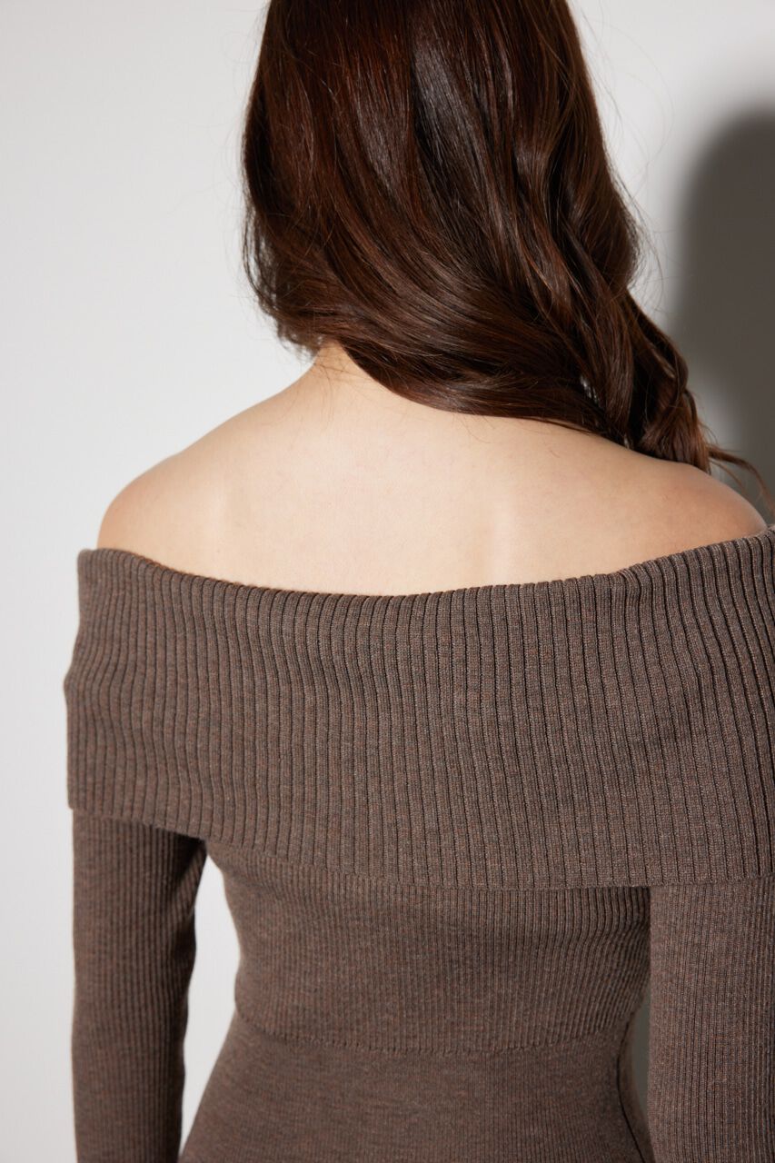 rienda「オフショルダータイトニットワンピース」|ワンピース|