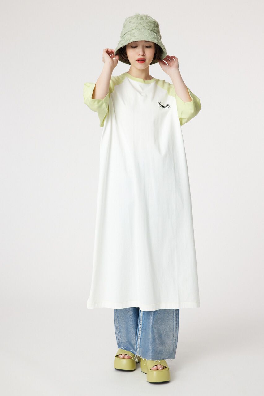 RODEO CROWNS「ラグランカラーステッチワンピース」|ワンピース|L/YEL1