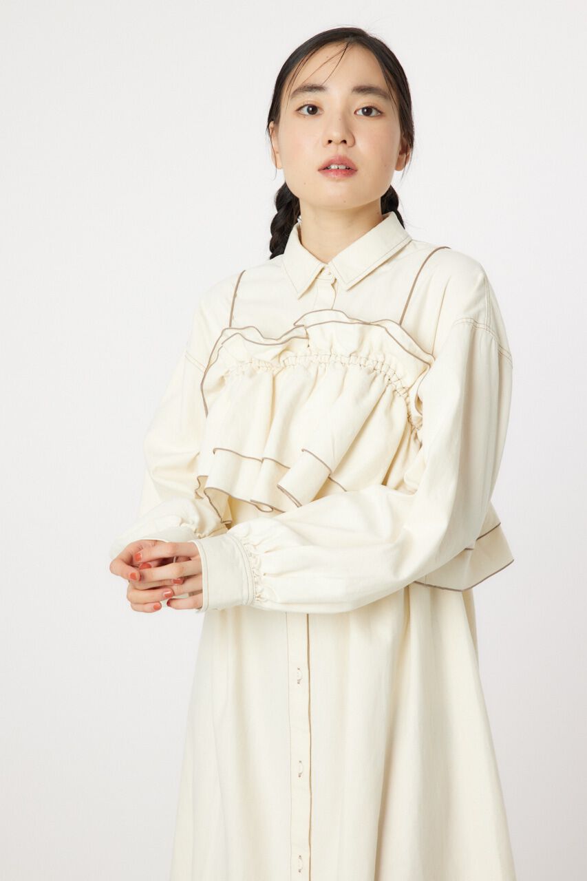 RODEO CROWNS「フリルレイヤードミリタリーロングワンピース」|ワンピース|