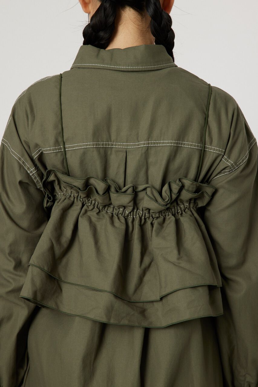 RODEO CROWNS「フリルレイヤードミリタリーロングワンピース」|ワンピース|