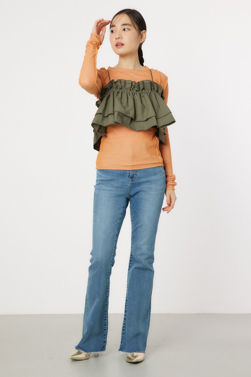 RODEO CROWNS「フリルレイヤードミリタリーロングワンピース」|ワンピース|