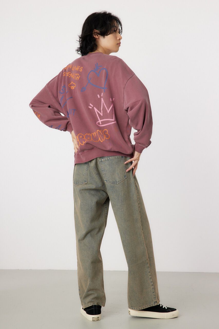 RODEO CROWNS「ピグメントラクガキスウェット」|パーカー|