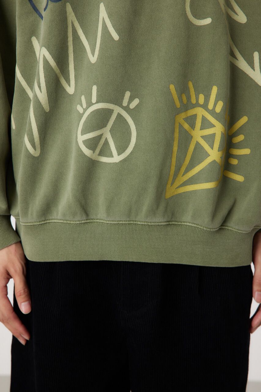 RODEO CROWNS「ピグメントラクガキスウェット」|パーカー|