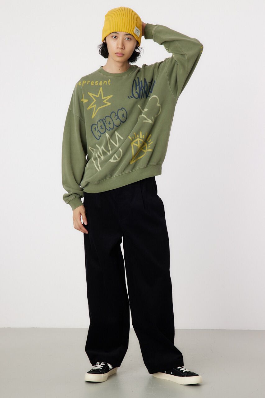 RODEO CROWNS「ピグメントラクガキスウェット」|パーカー|