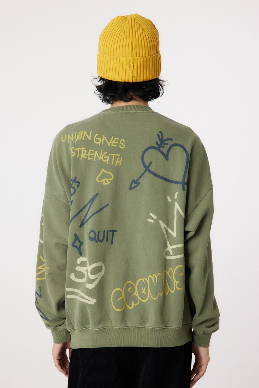 RODEO CROWNS「ピグメントラクガキスウェット」|パーカー|