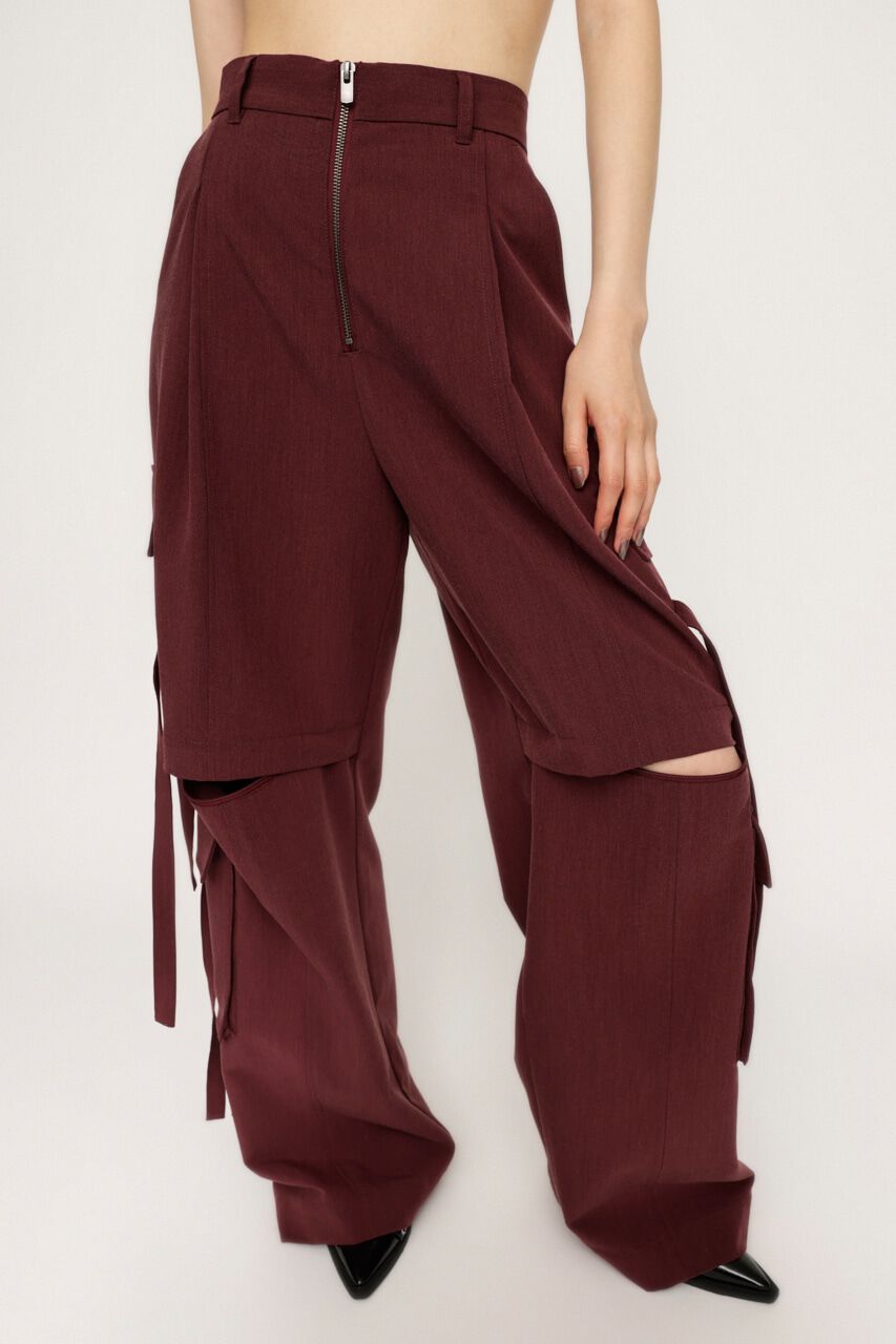 SLY「KNEE ZIP CARGO パンツ」|その他|D/RED3