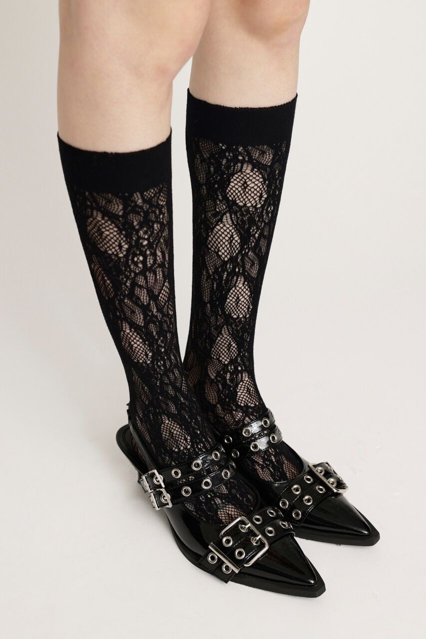 SLY「FLOWER LACE ソックス」|その他|BLK