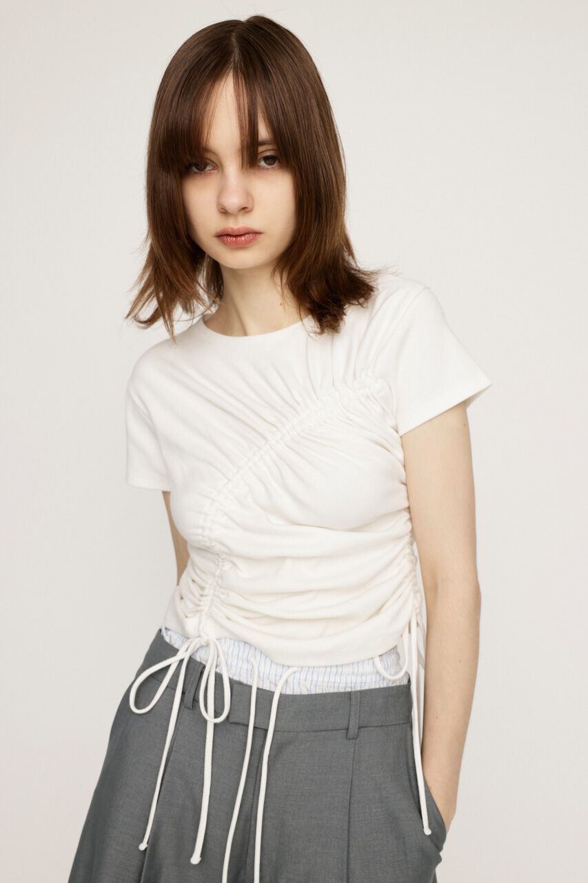 SLY「DROST GATHER COMPACT トップス」|Tシャツ・カットソー|WHT