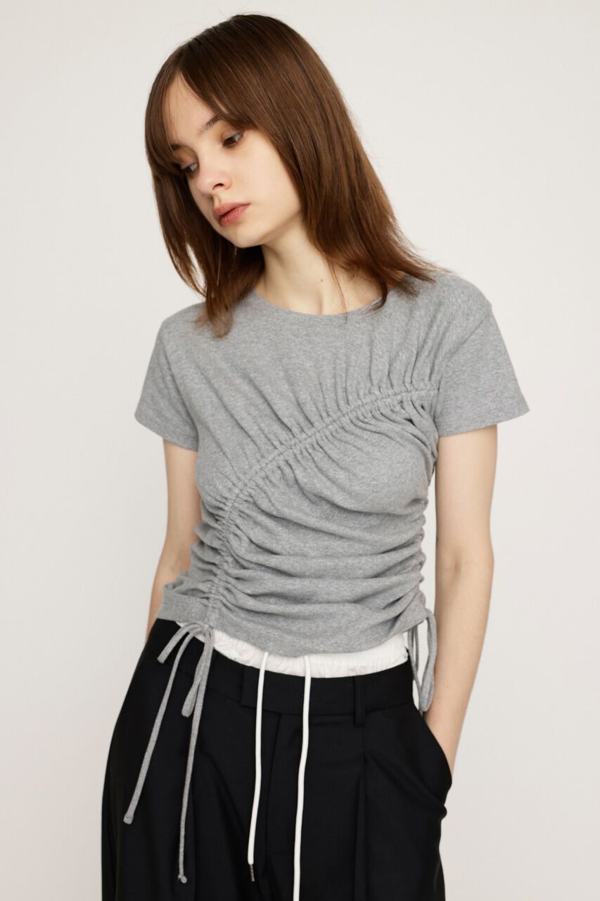 SLY「DROST GATHER COMPACT トップス」|Tシャツ・カットソー|T.GRY
