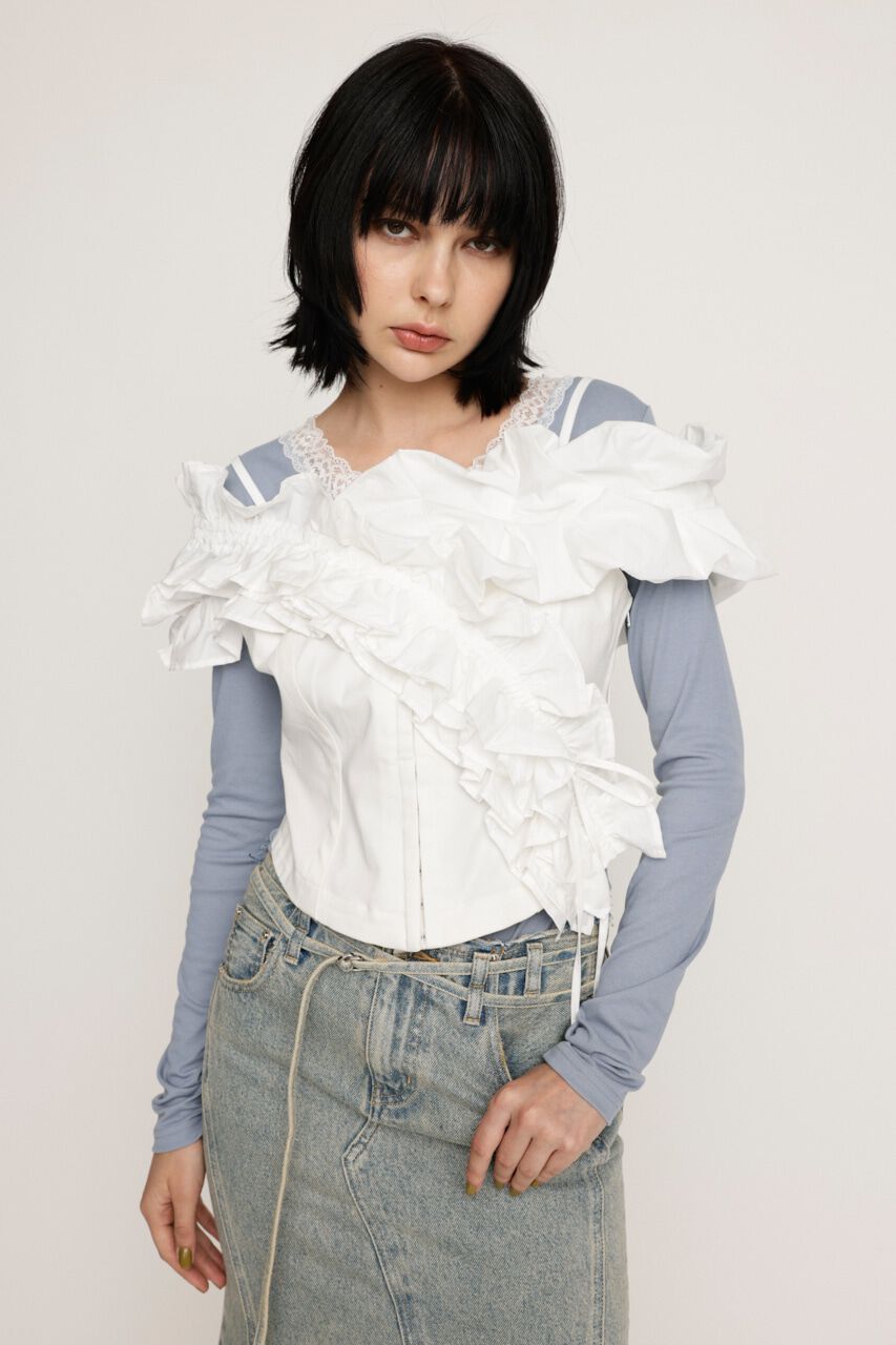 SLY「DESIGN SHOULDER コルセット」|キャミソール|