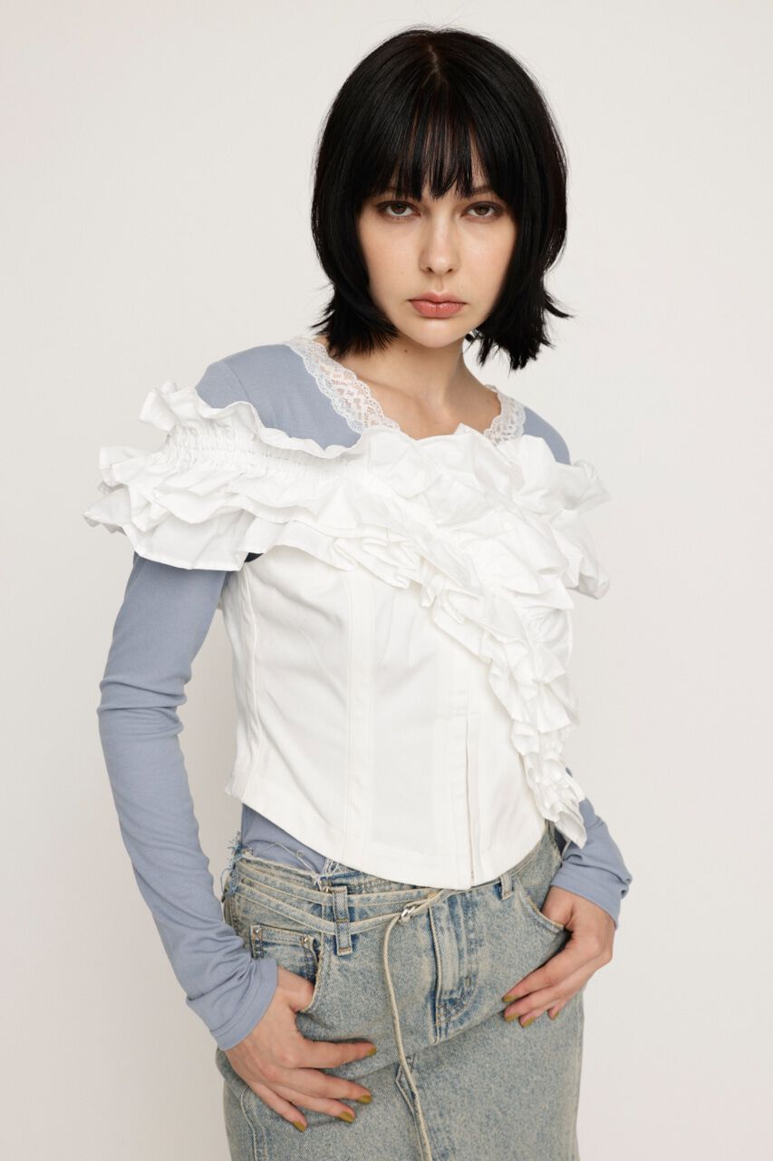 SLY「DESIGN SHOULDER コルセット」|キャミソール|