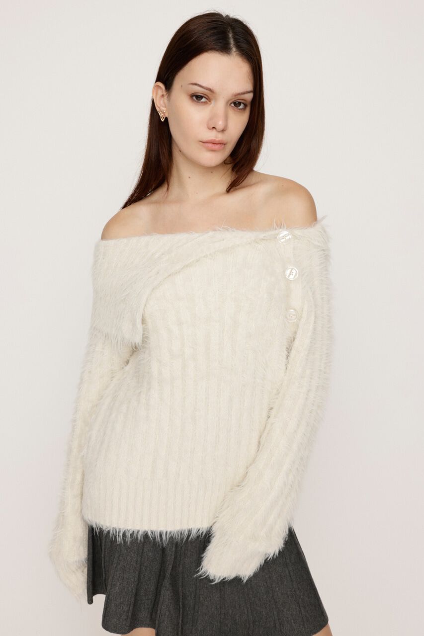 SLY「SIDE BUTTON SHAGGY チュニック」|ニット・セーター|