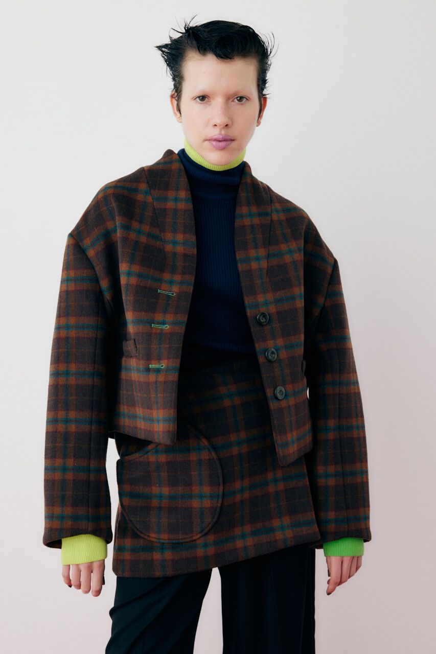 HeRIN.CYE「Round compact jacket」|その他|柄BRN5