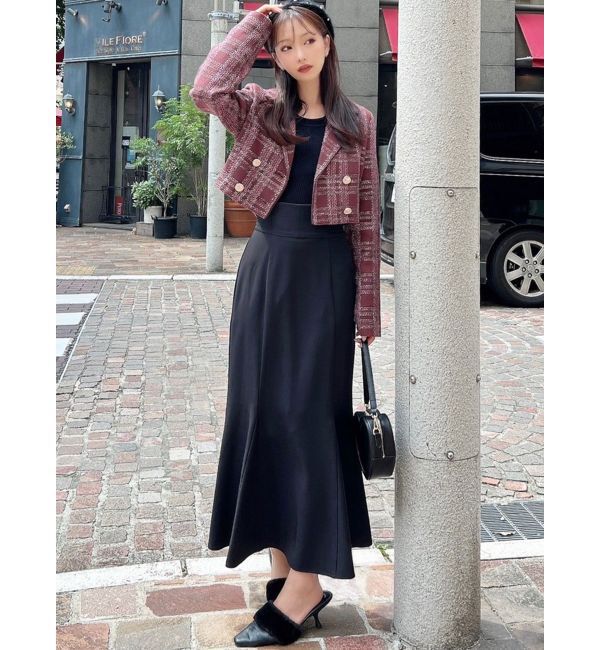 RESEXXY「ツイードダブルショートジャケット【セットアップ着用可能】」|テーラードジャケット|